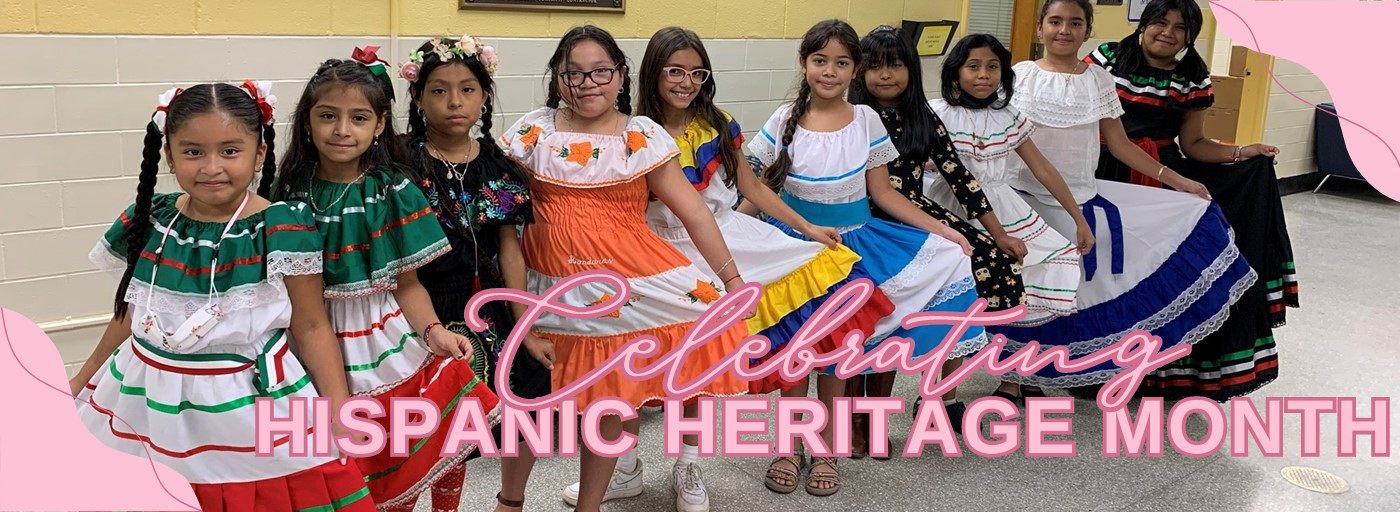 Montclair students wearing festive cultural attire during Hispanic Heritage Month.